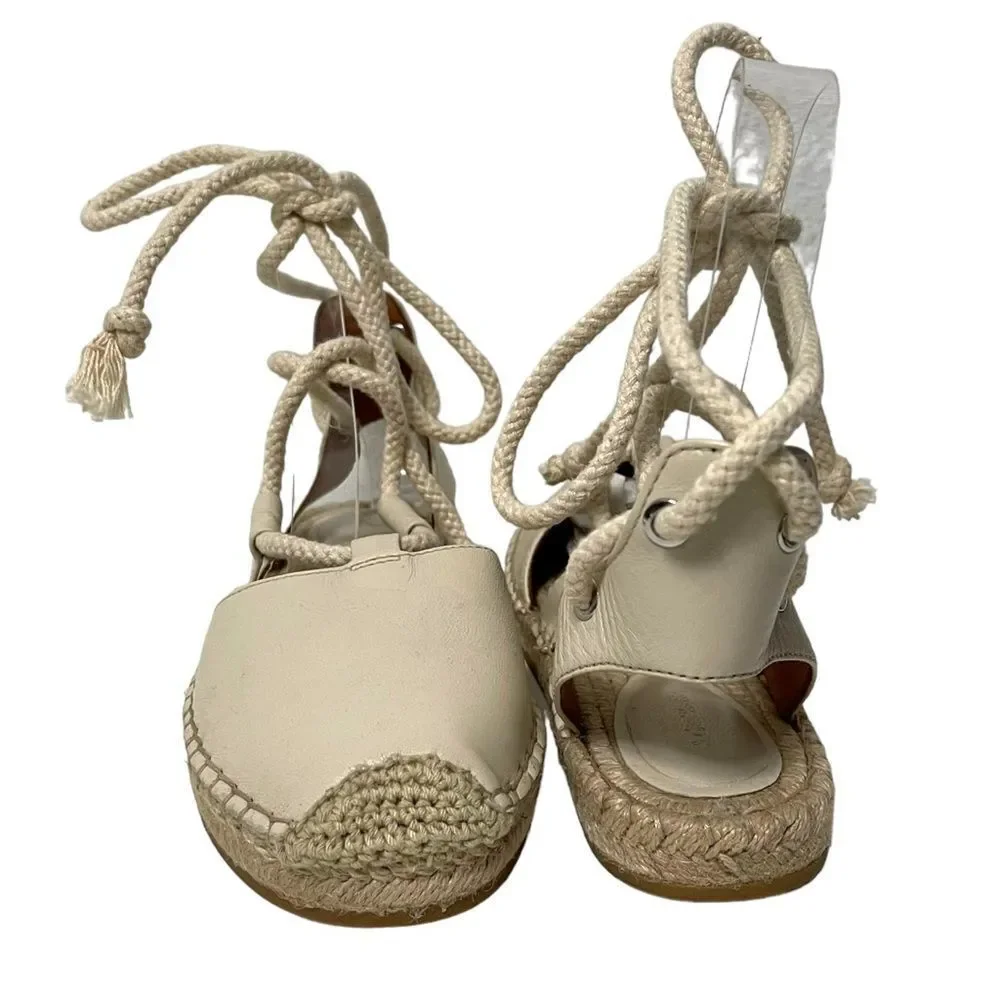 & OTHER STORIES D’Orsay Ankle Wrap Tie Espadrilles 37